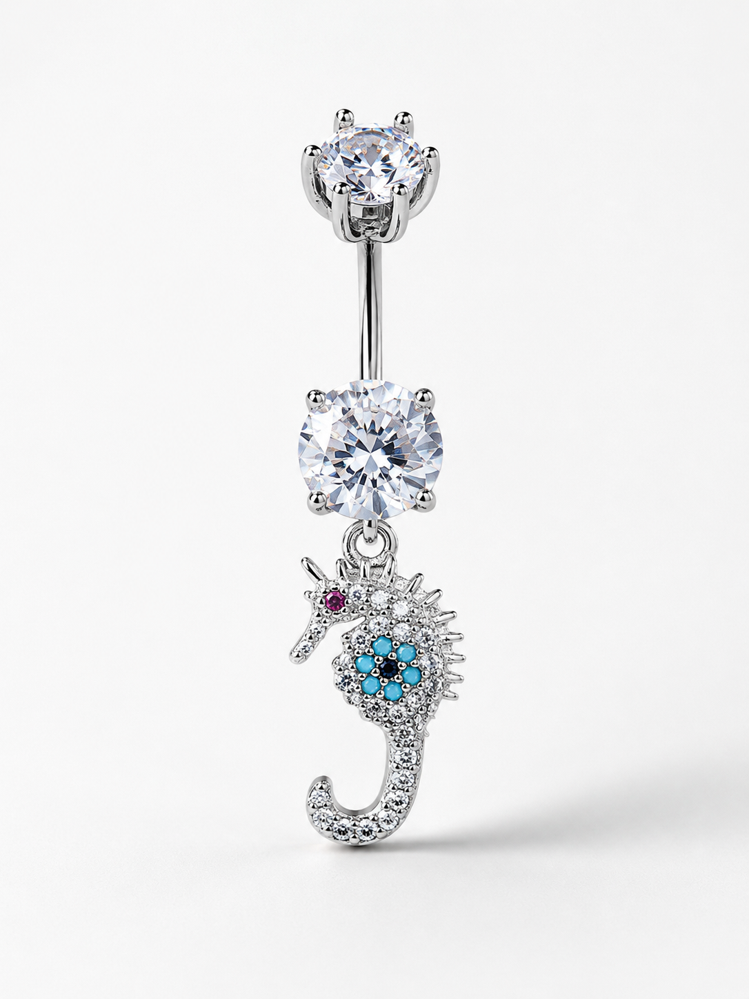 Ocean Crystal Seahorse Belly Piercing 🏝️