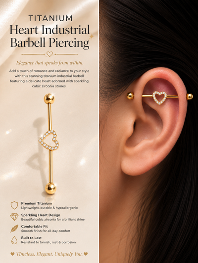 Titanium Marquise Crystal Industrial Barbell ✨ View 0