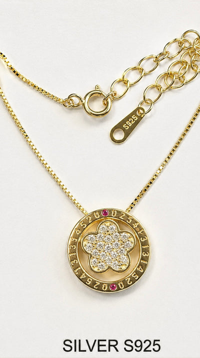 Premium S925 Silver Clover Crystal Necklace – Gold Finish ✨ View 0