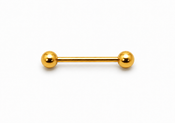 Gold Titanium Tongue Piercing ✨